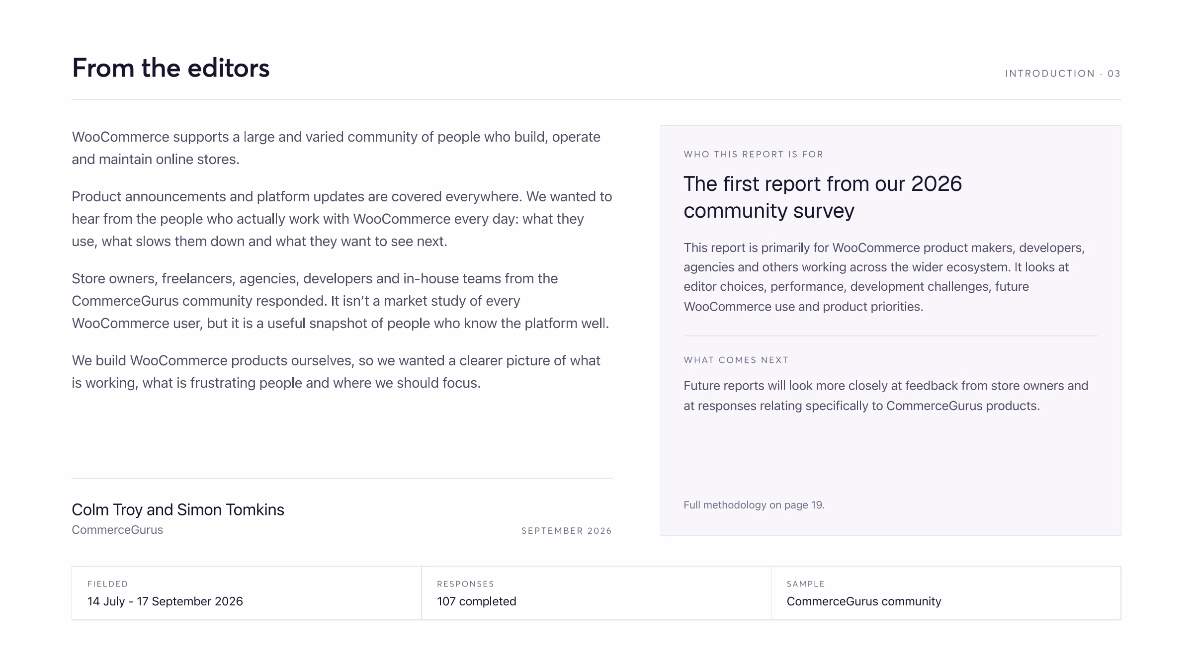 The State of the Woo Ecosystem 2026 report, page 3