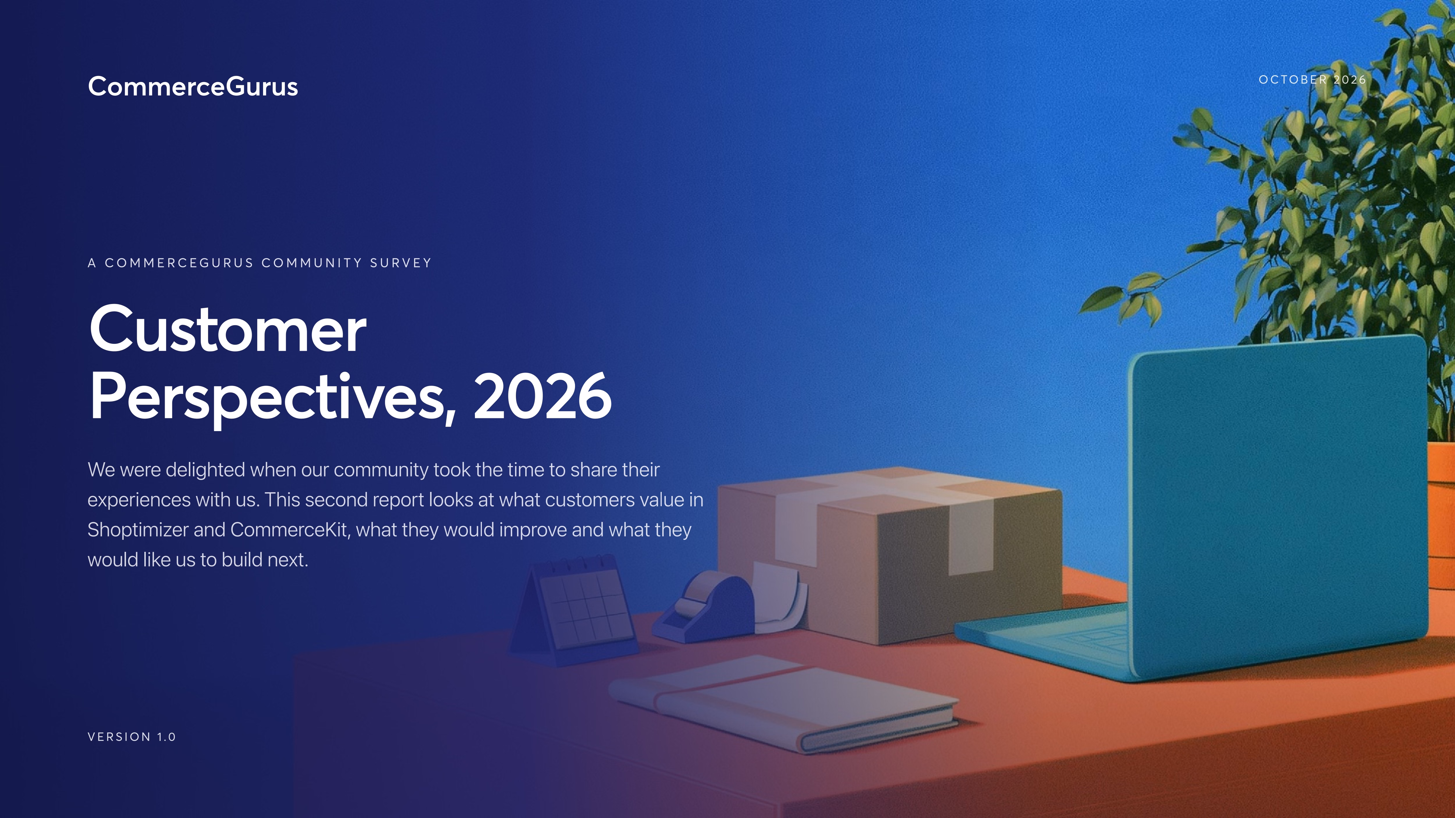 Cover: Customer Perspectives, 2026, a CommerceGurus community survey