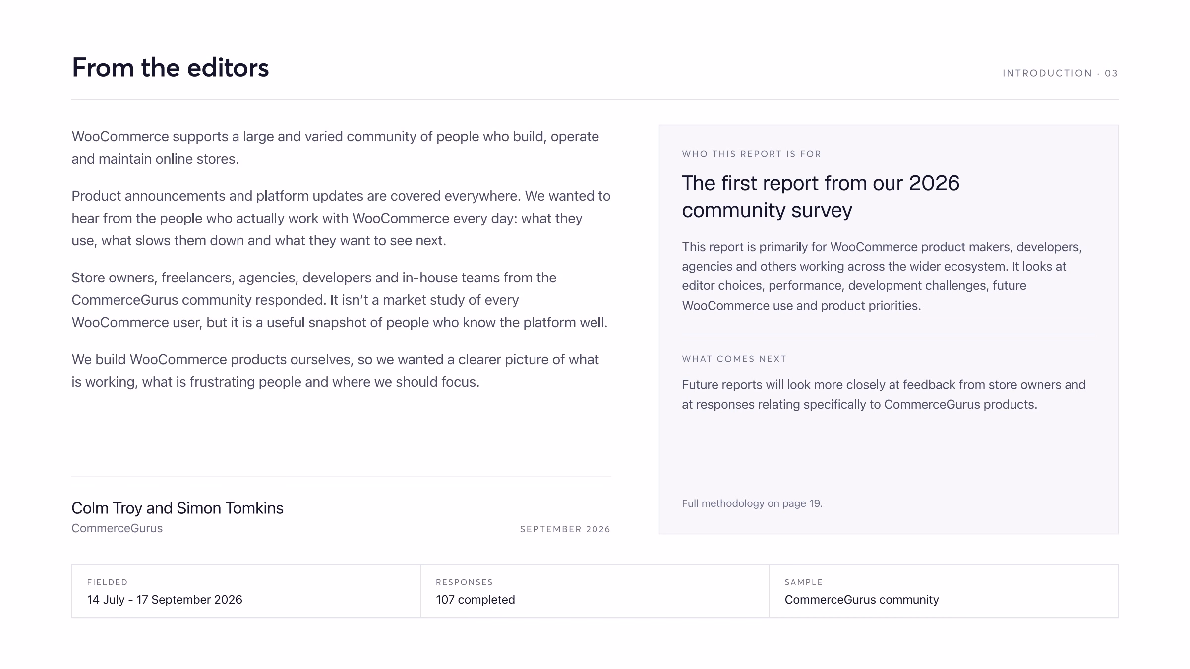 From the editors: introducing the first report from the 2026 CommerceGurus community survey